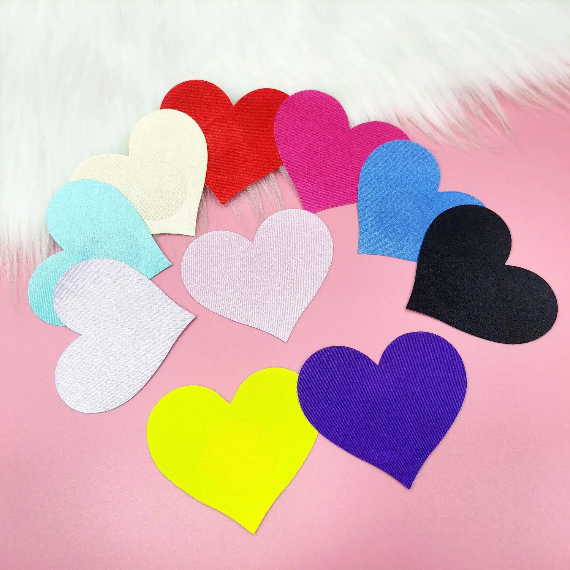 10 Colors Disposable Poly Sati - Nipple Cover Pasties 评论和价格