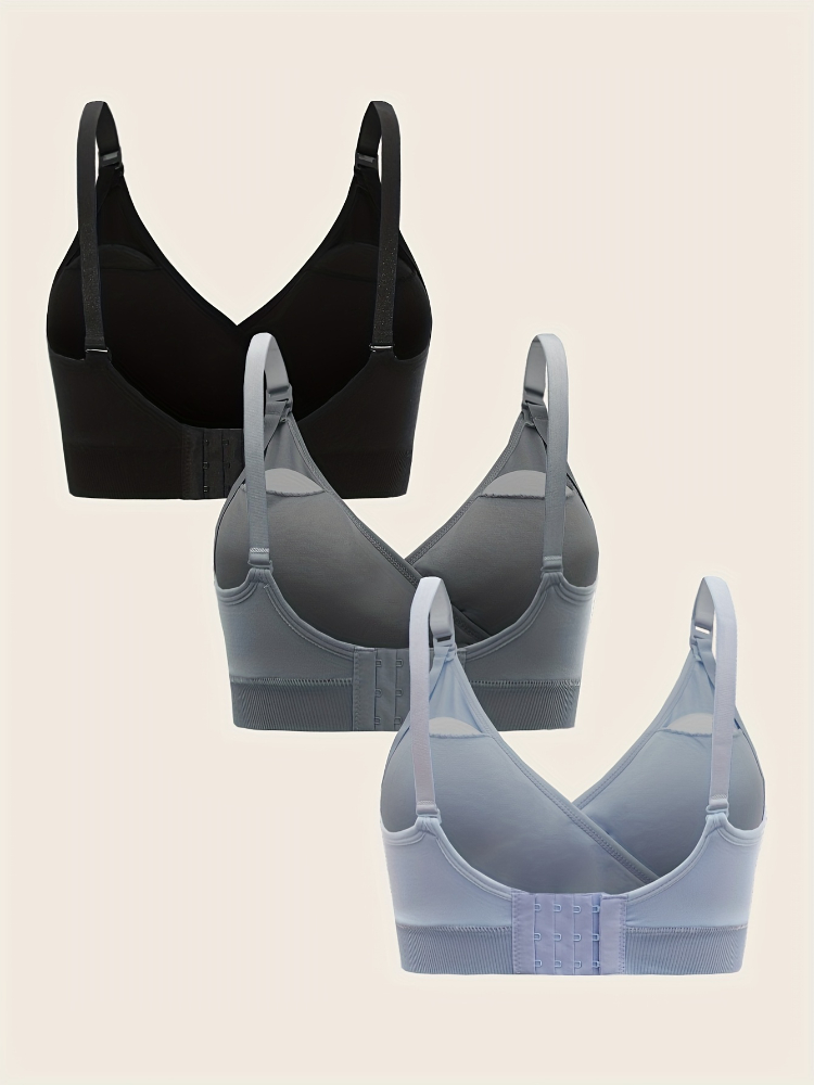 3 PCS Set Breathable Front Ope - Nursing Bra Sleep 评论和价格