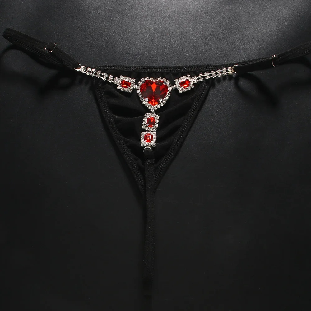 Red Crystal Heart Thong G Stri - Thong Bikini Women 评论和价格