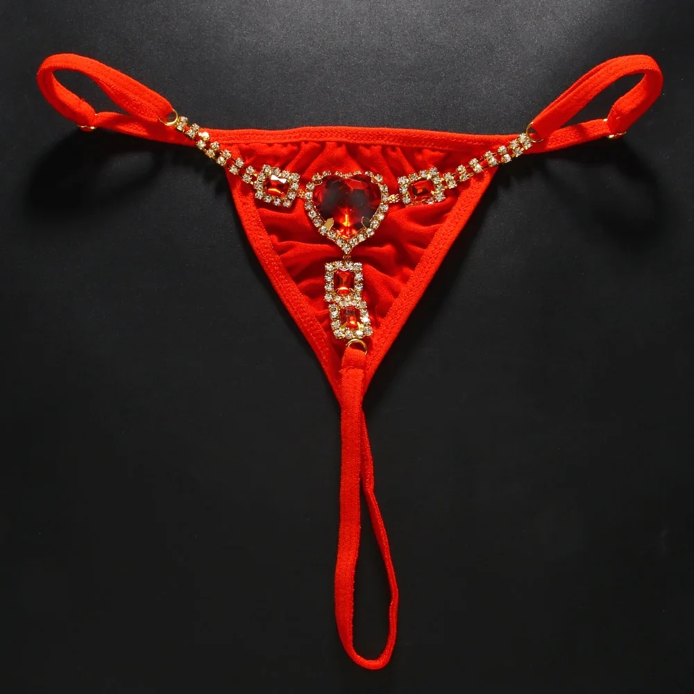Red Crystal Heart Thong G Stri - Thong Bikini Women 评论和价格