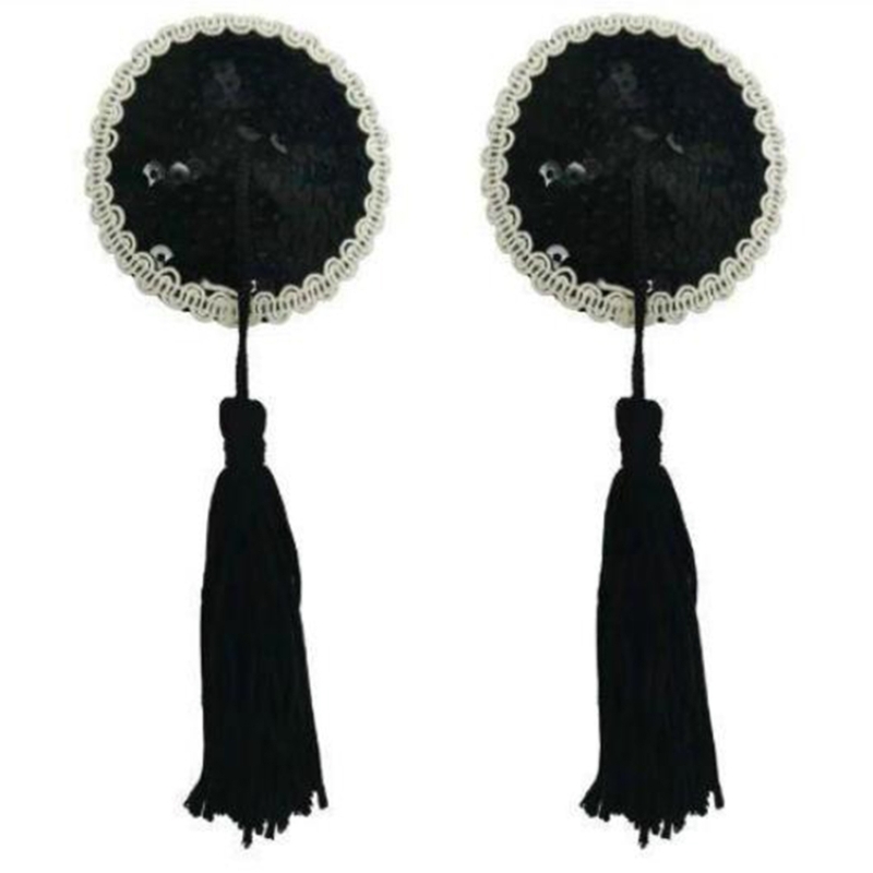 Women Sequins Tassels Pasties  - Nipple Cover Pasties 评论和价格